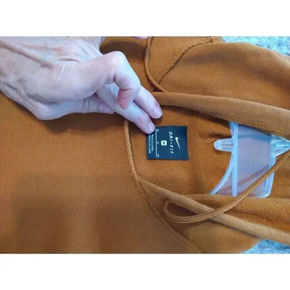 Nike Just Do It Mustard Cold Shoulder Nwot Medium Hoodie - Picture 14 of 15